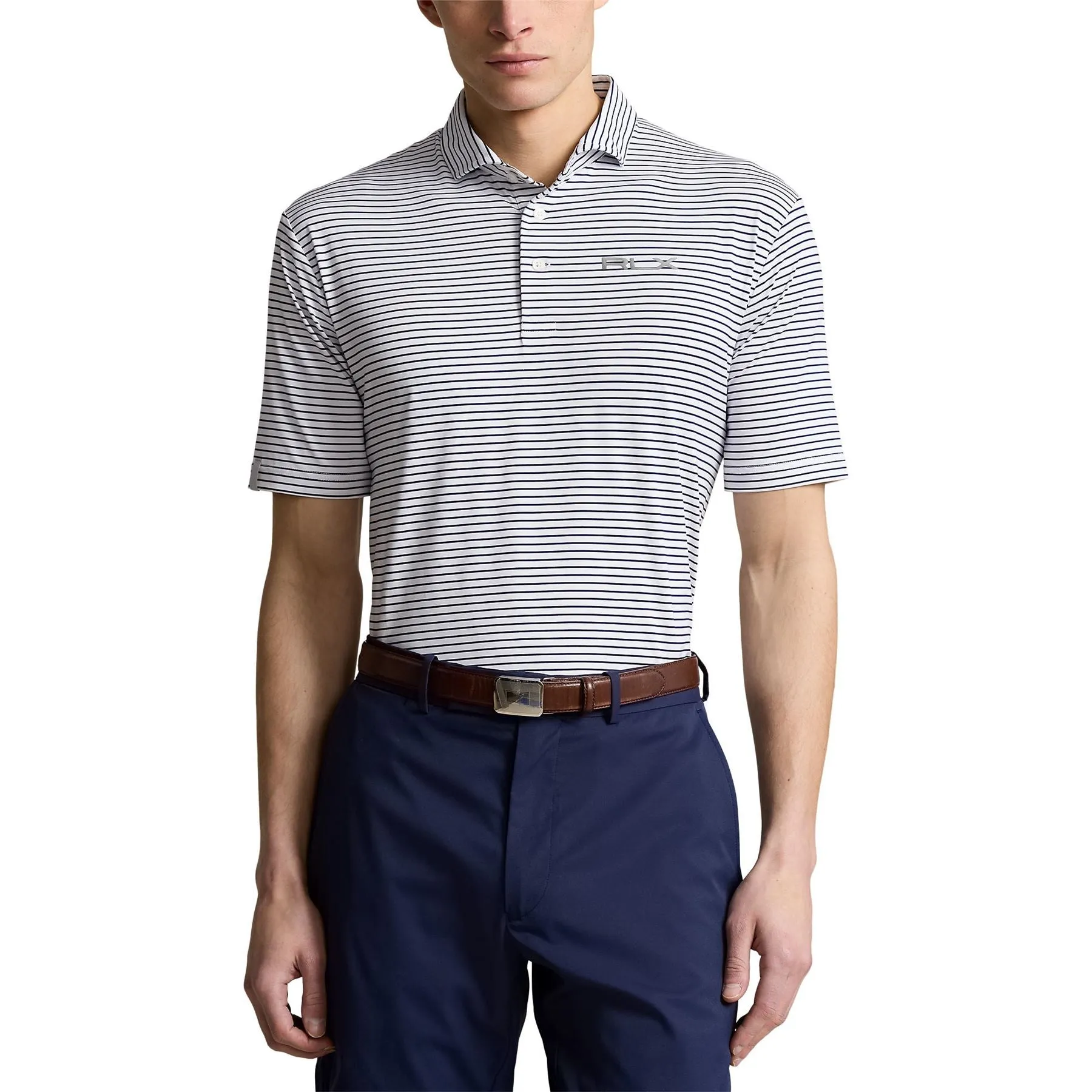 Performance Polo Shirt Ceramic White/Refined Navy - SS24