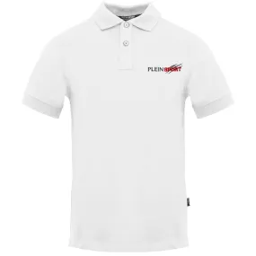 Plein Sport Clawed Sport Logo White Polo Shirt