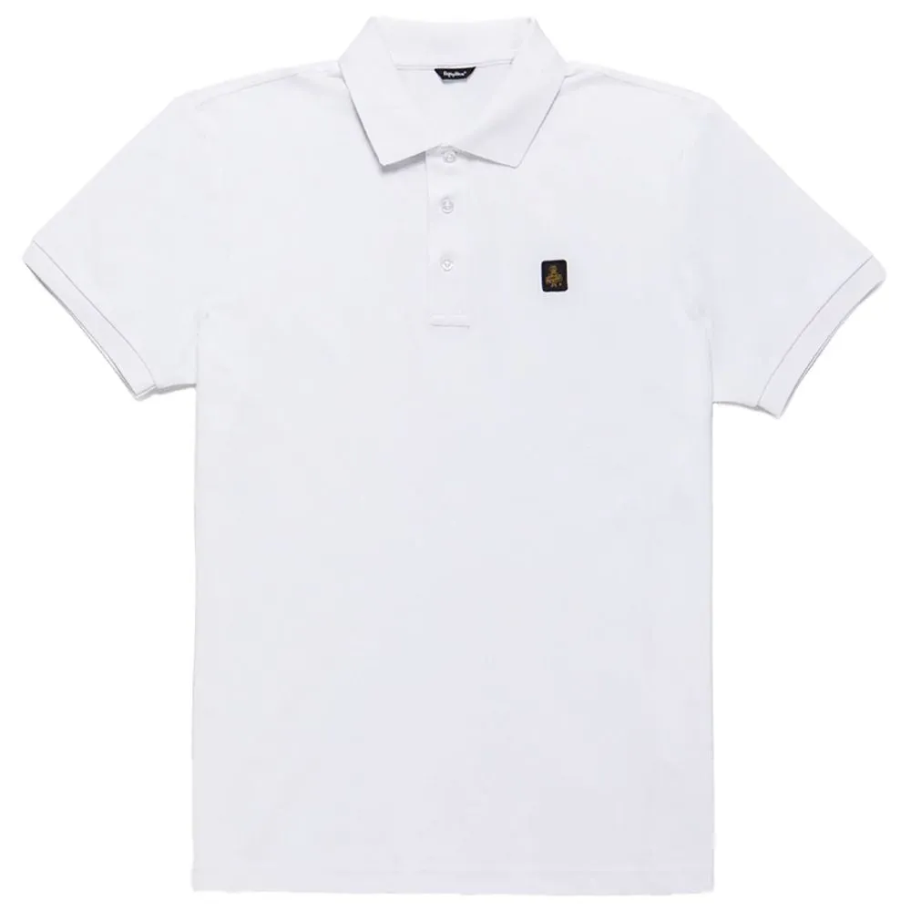 Refrigiwear Elegant White Polo with Embroidered Logo