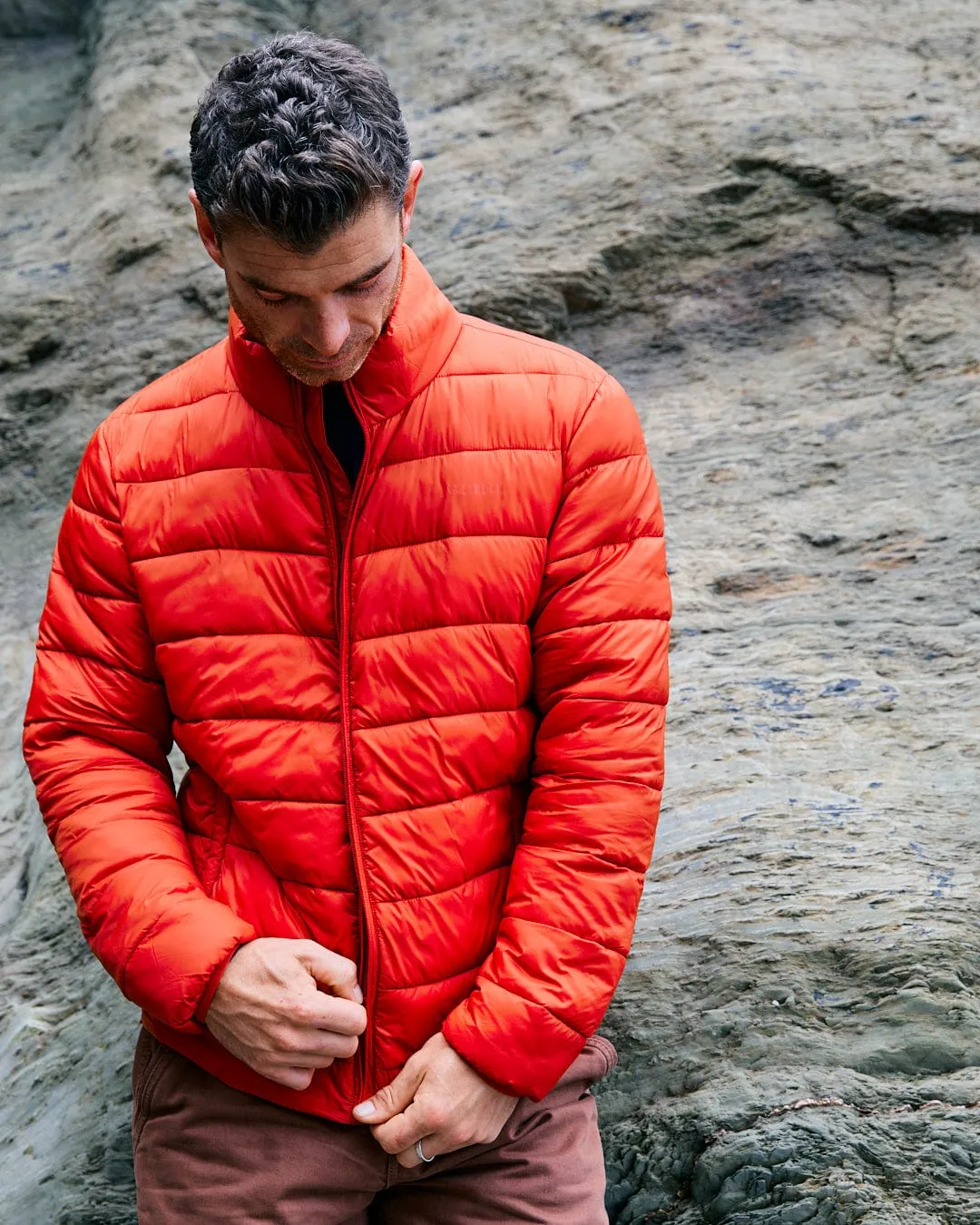 Resin - Mens Recycled Padded Jacket - Red