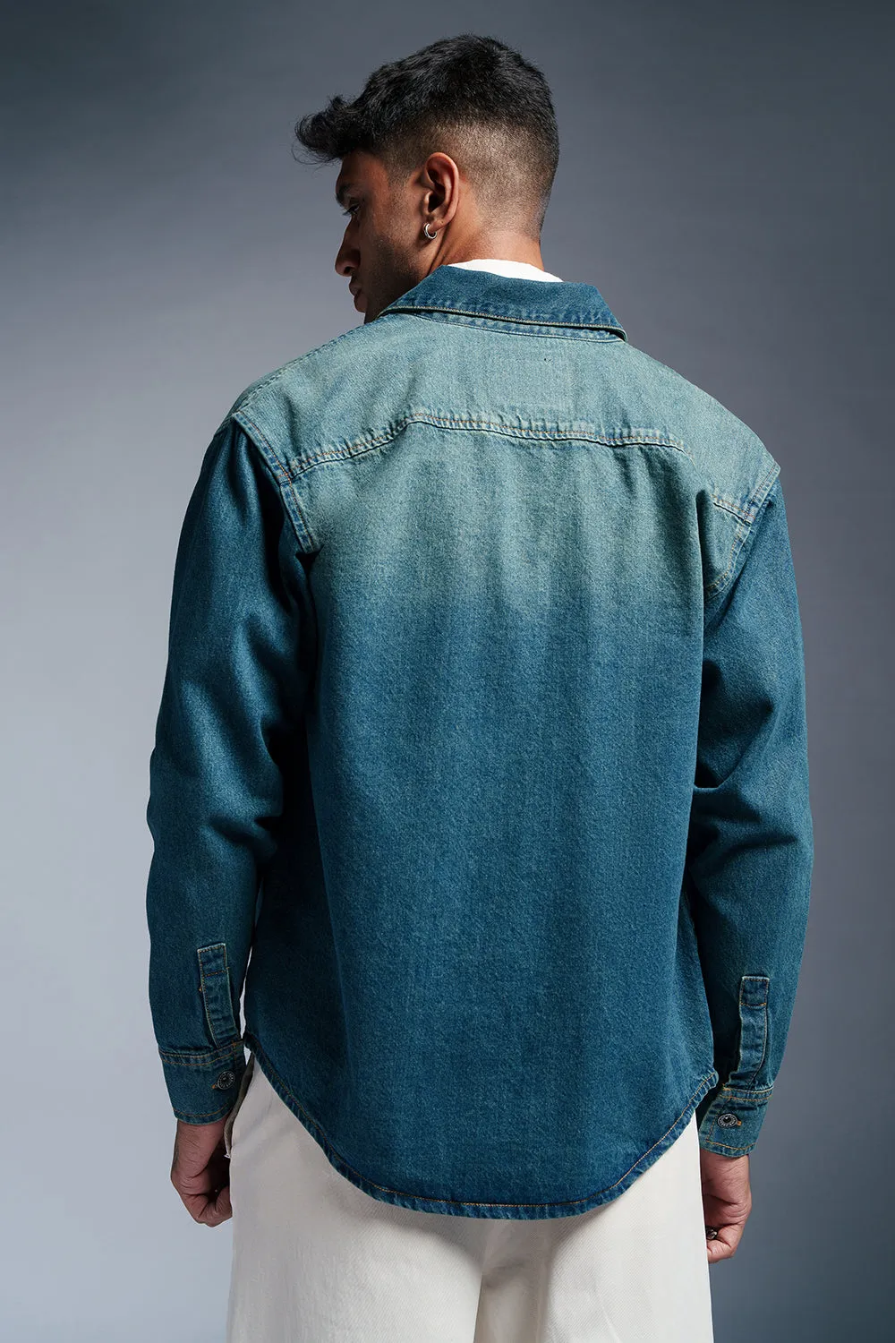 Retro Royal Men's Denim Jacket