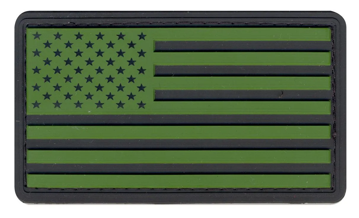 Rothco PVC US Flag Patch With Hook Back