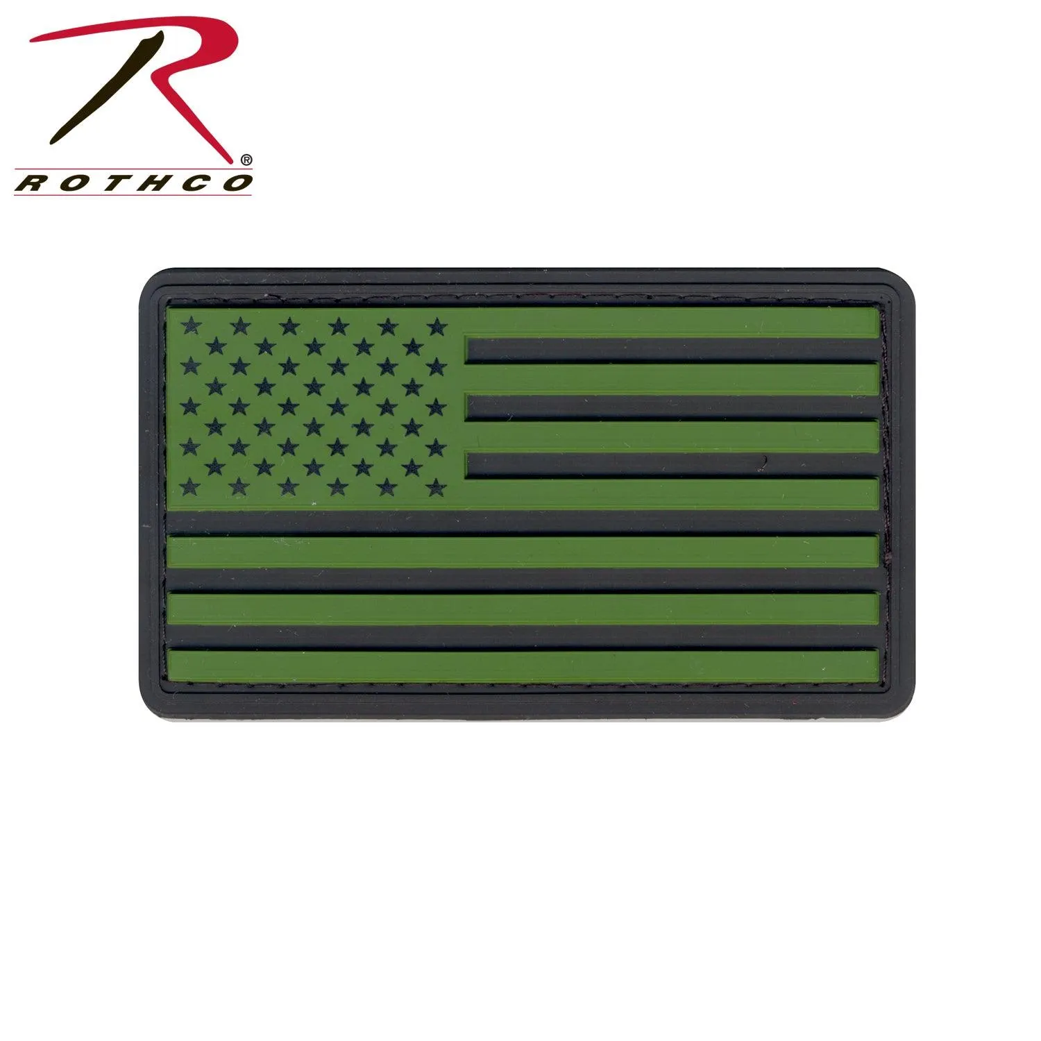 Rothco PVC US Flag Patch With Hook Back