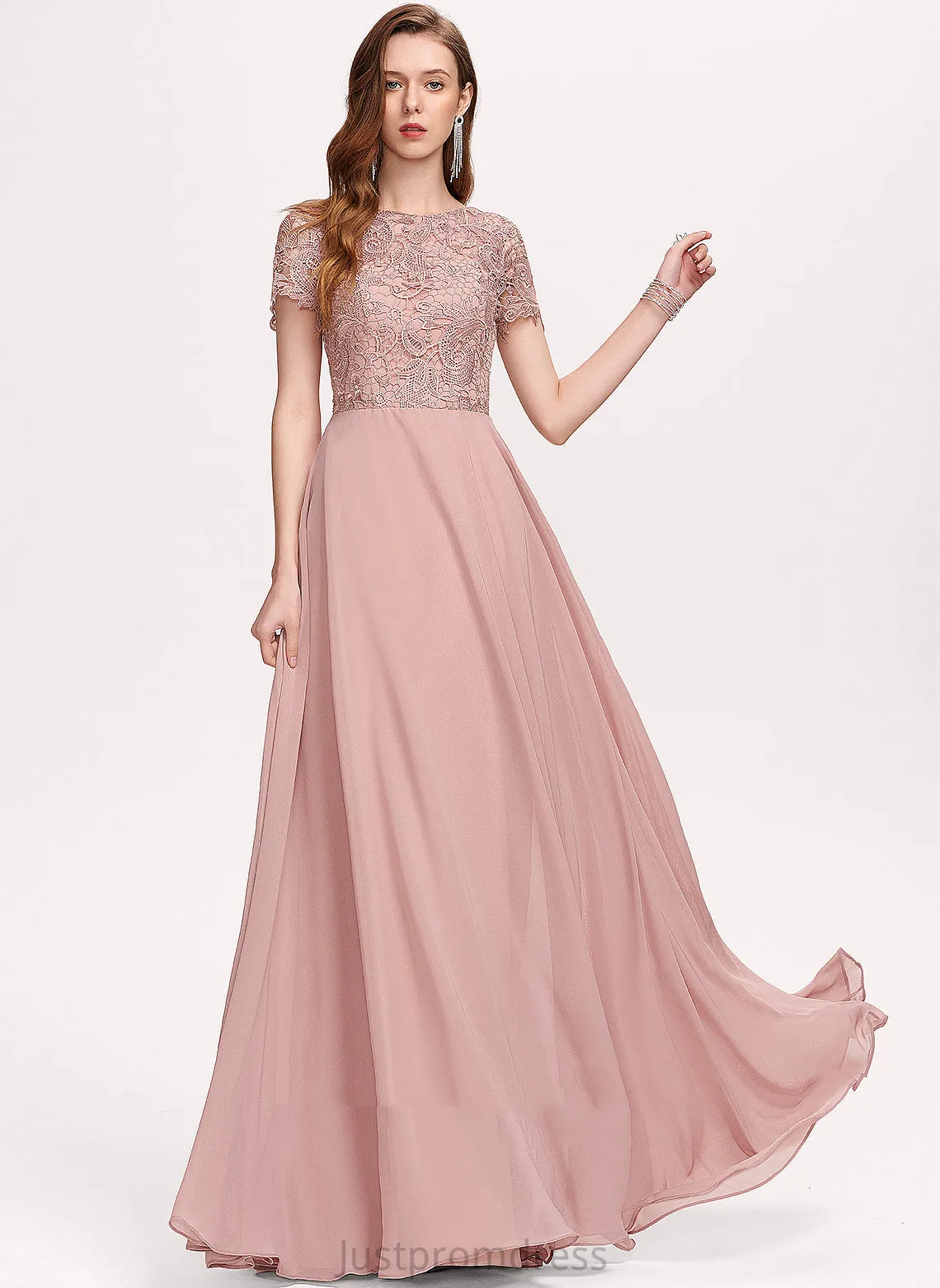 Round Neck Chiffon Dresses Briana A-line Formal Dresses