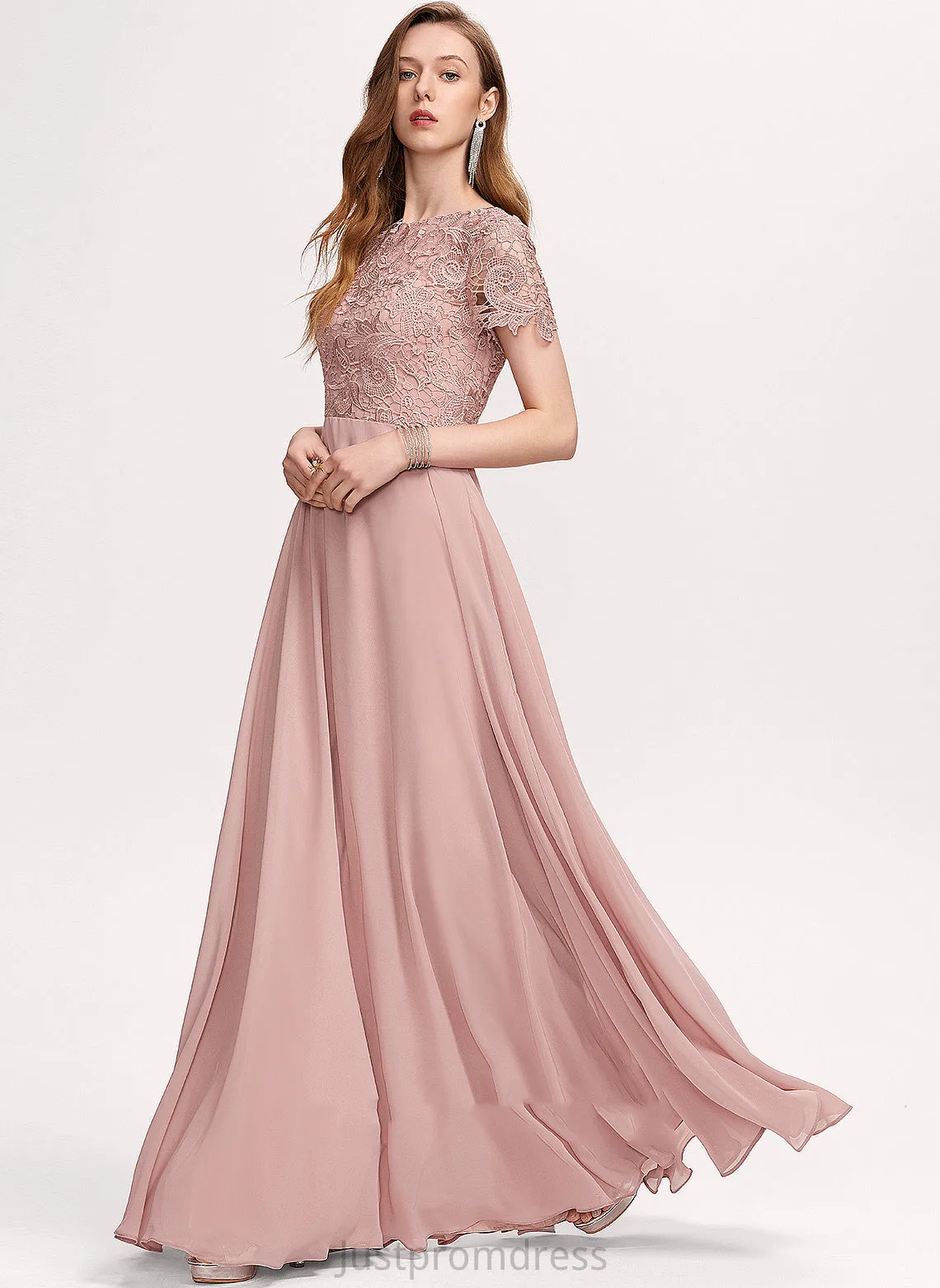 Round Neck Chiffon Dresses Briana A-line Formal Dresses