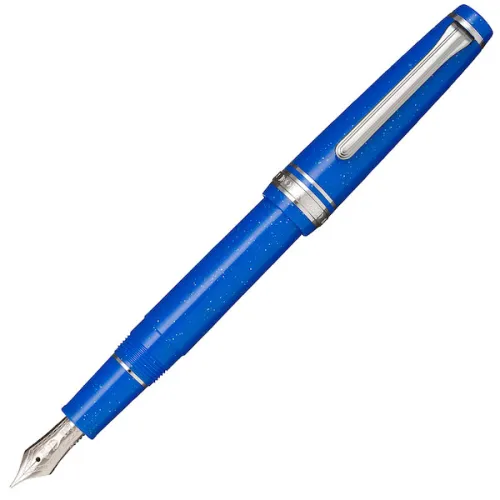 Sailor Pro Gear Slim Blue Dwarf Rhodium Trim Fountain Pen