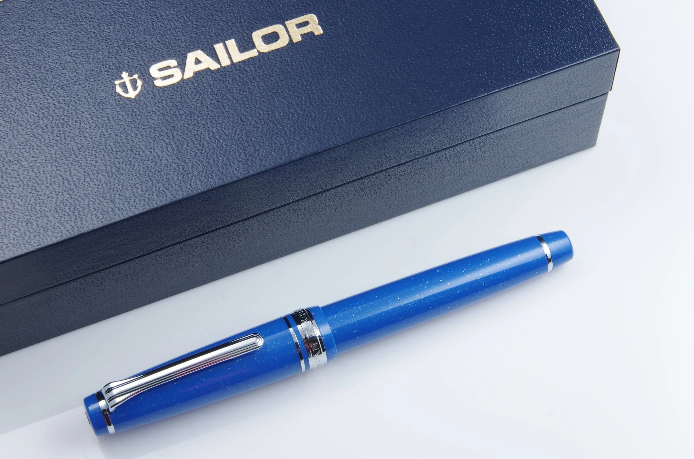 Sailor Pro Gear Slim Blue Dwarf Rhodium Trim Fountain Pen