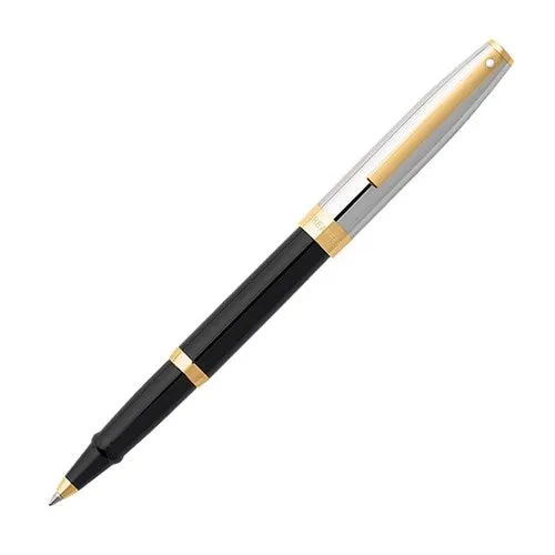 Sheaffer Sagaris, Brushed Chrome, Gold Tone Trim, Rollerball Pen