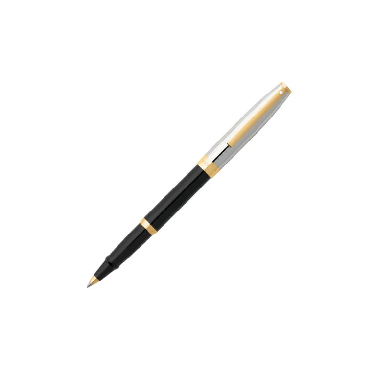 Sheaffer Sagaris, Brushed Chrome, Gold Tone Trim, Rollerball Pen