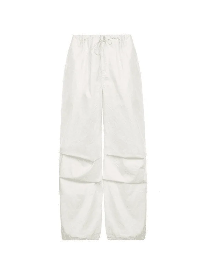 Size Friendly Low Waist Parachute Cargo Pants