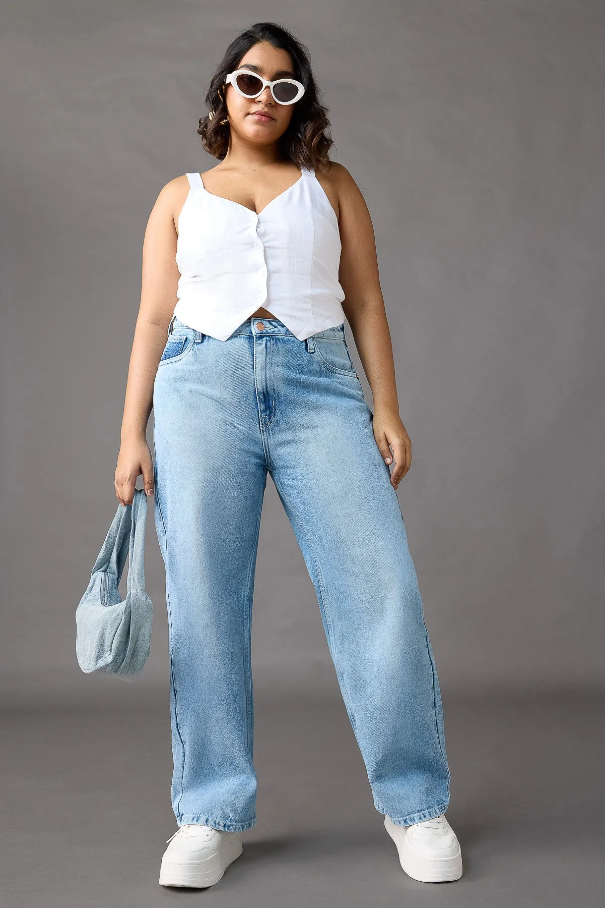 Skyline Sculpt Light Blue Curve Straight Jeans