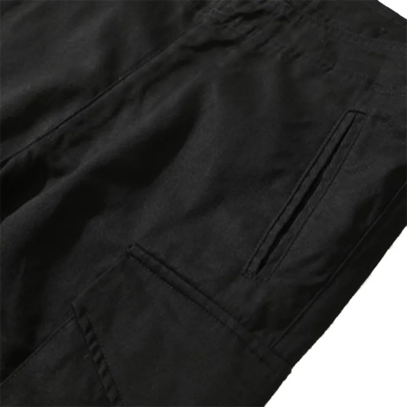 Slim fit boot cut cargo pants with back zippers