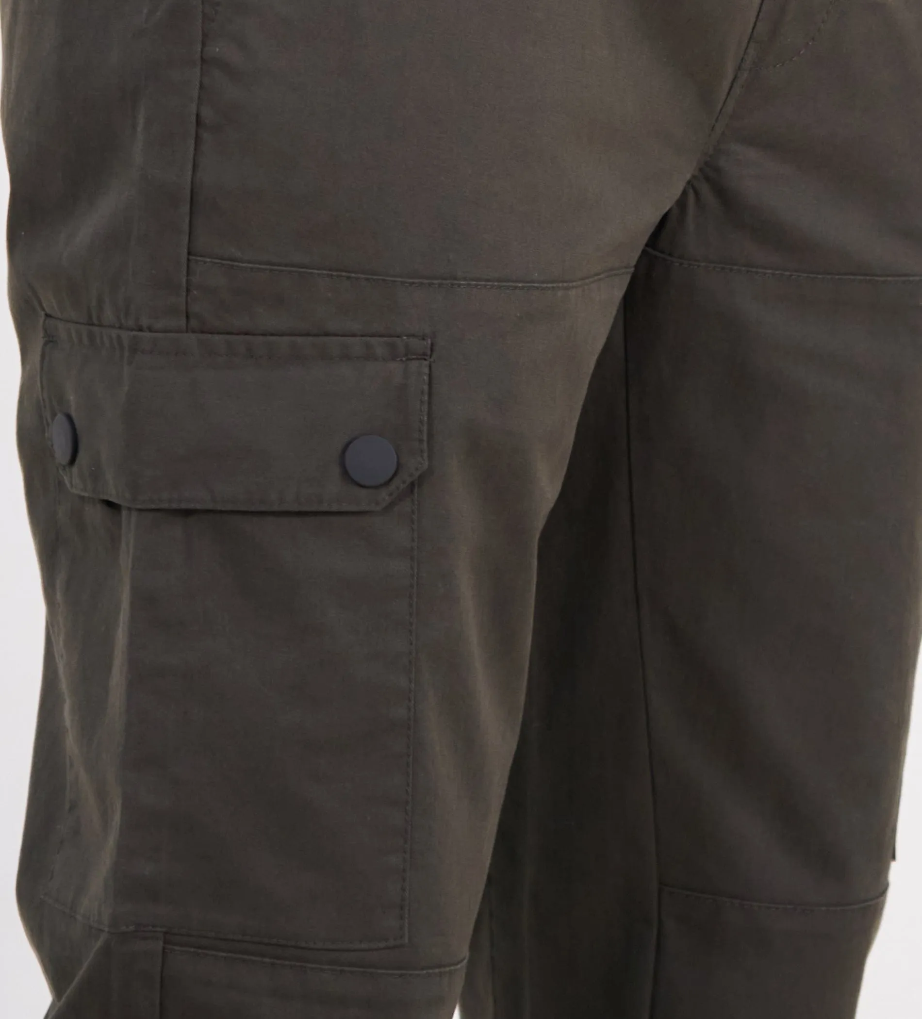 Snap Fit olive Twill Cargo Pants