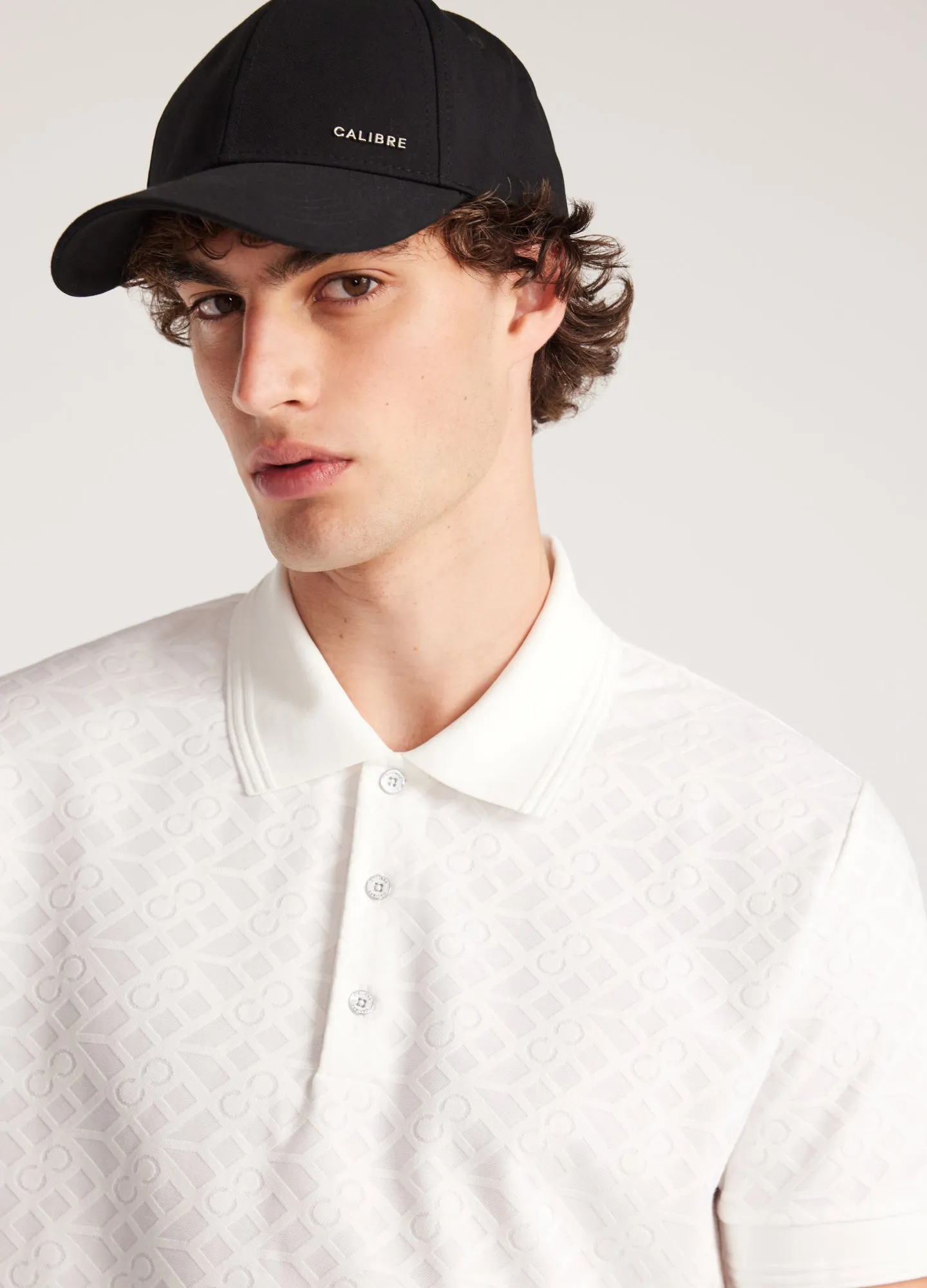 Solid Monogram Polo White