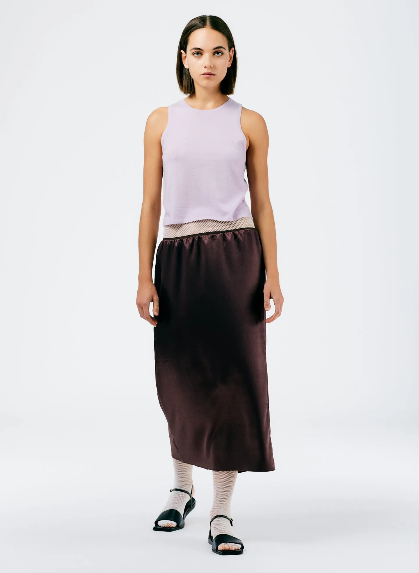 Summer Satin Slip Skirt