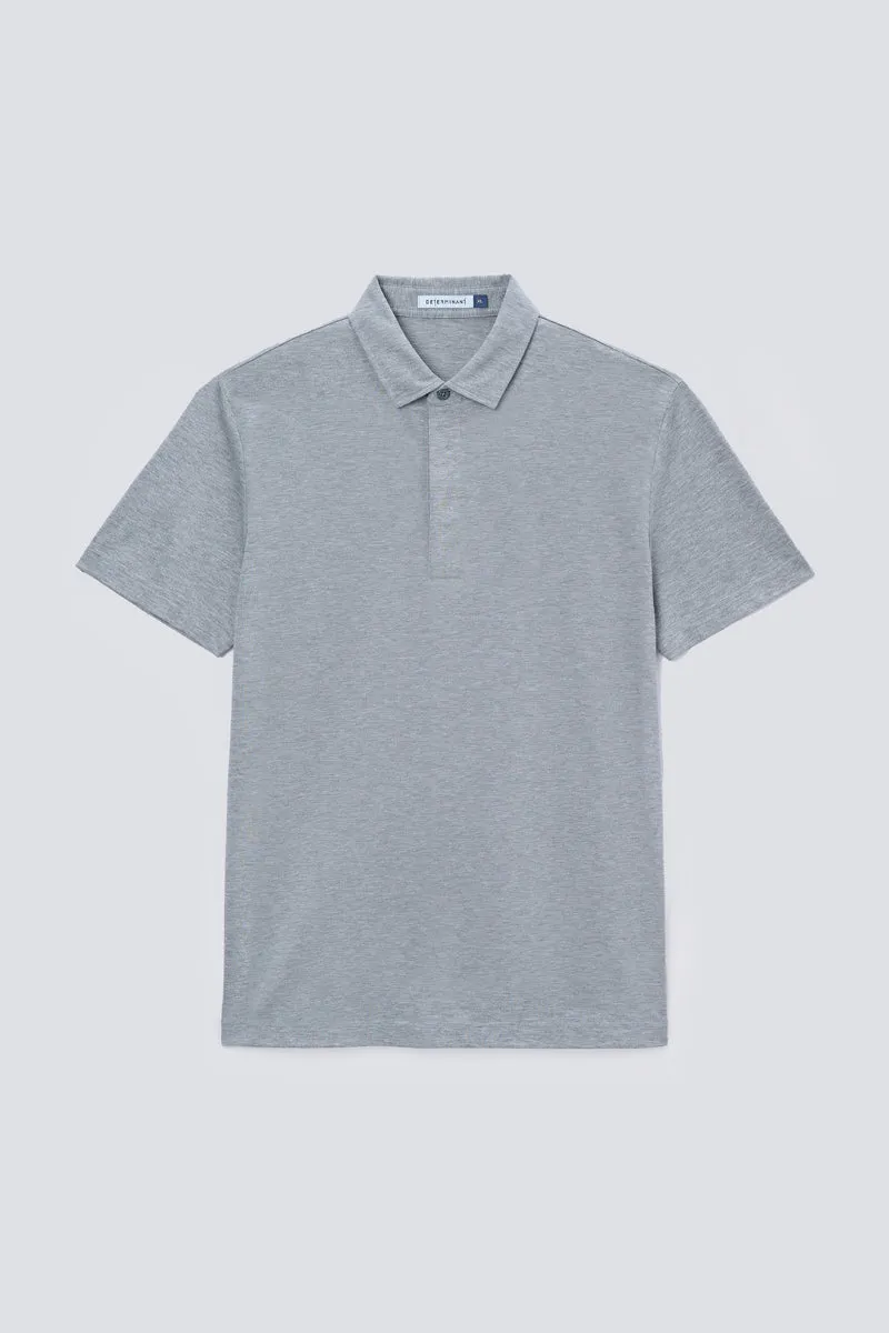 Supreme Cotton-Silk Pique Polo | Grey BC5028