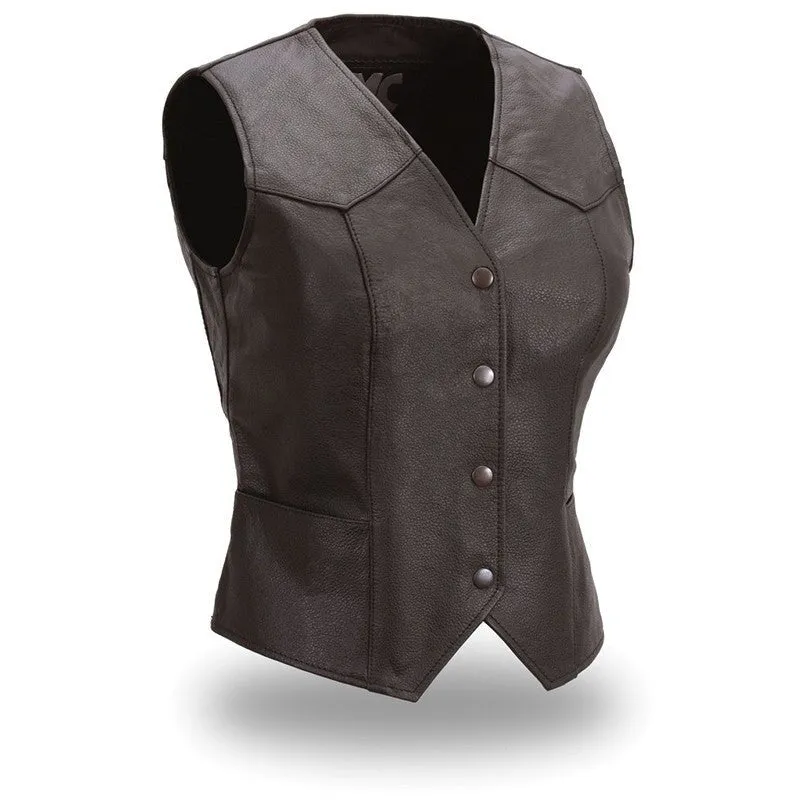 Sweet Sienna Women's Motorcycle Leather Vest