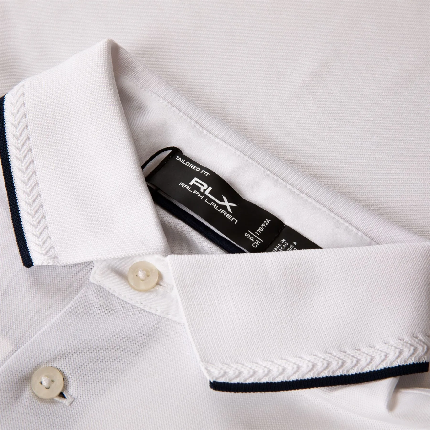 Tailored Fit Performance Polo Shirt Ceramic White/Refined Navy - SS24