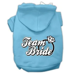 Team Bride Screen Print Pet Hoodies Baby Blue Size XXL (18)