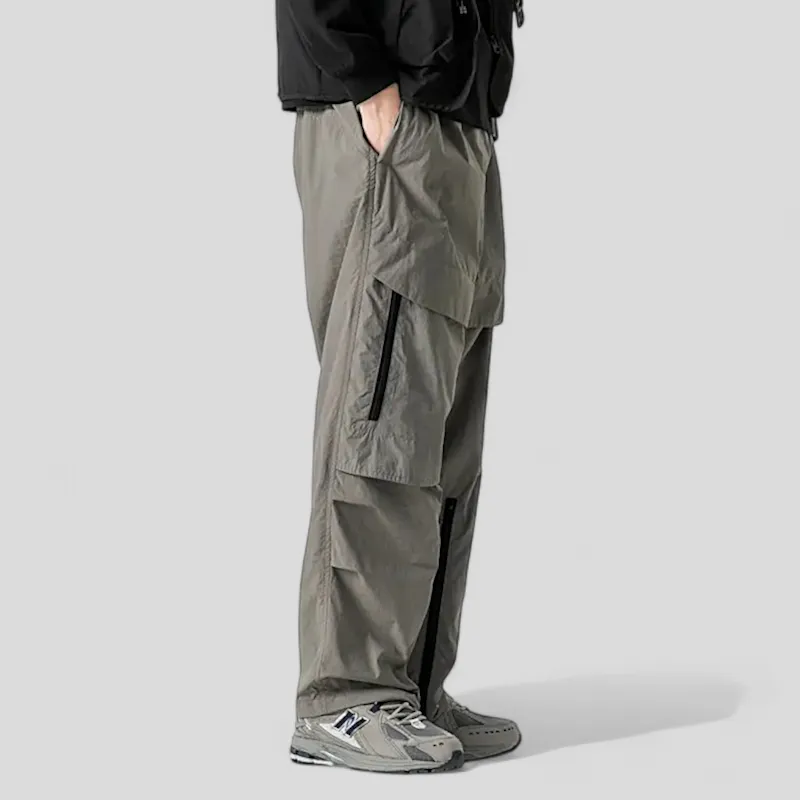 Technical cargo pant with self belt