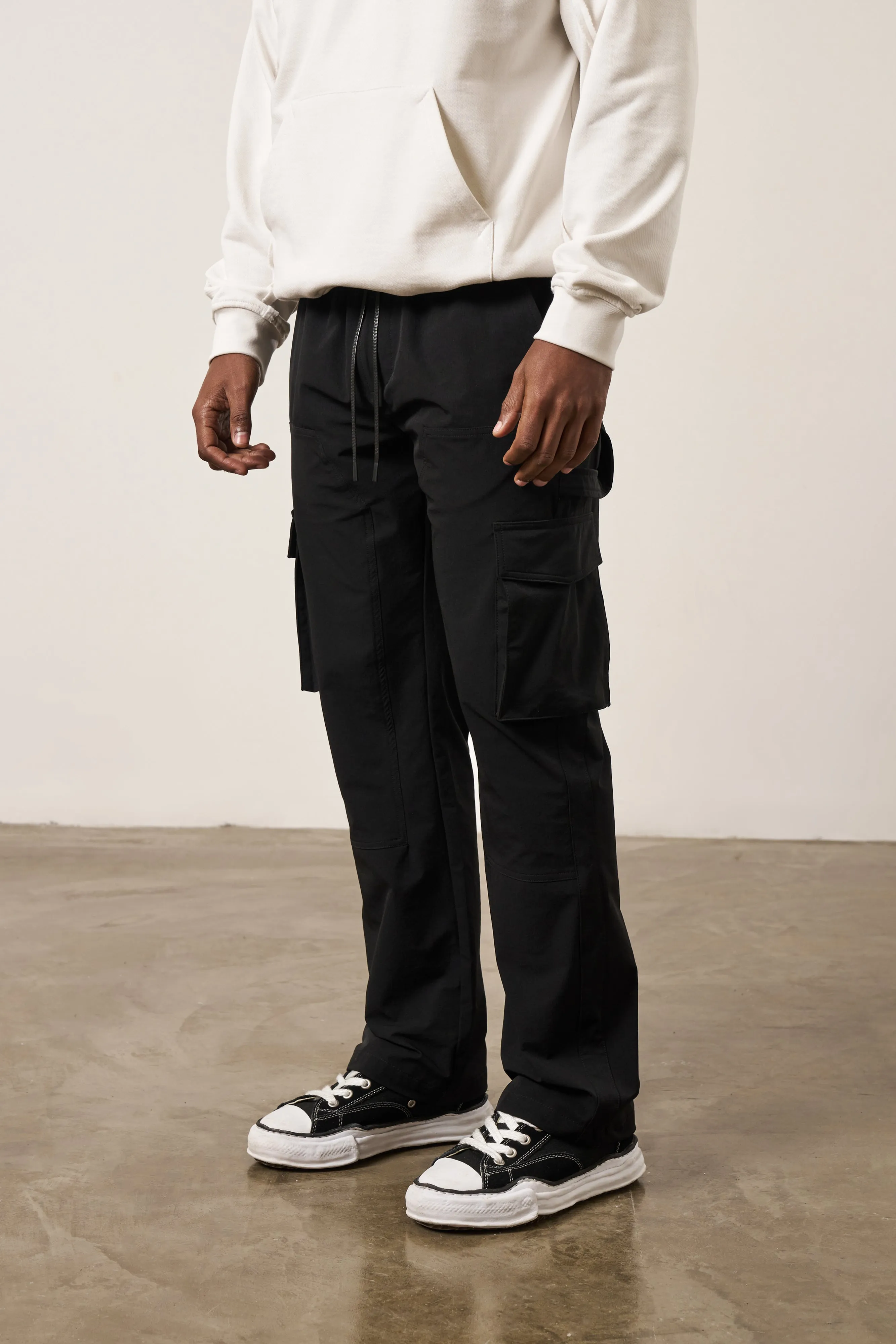 TECHNICAL CARPENTER CARGO PANTS - BLACK