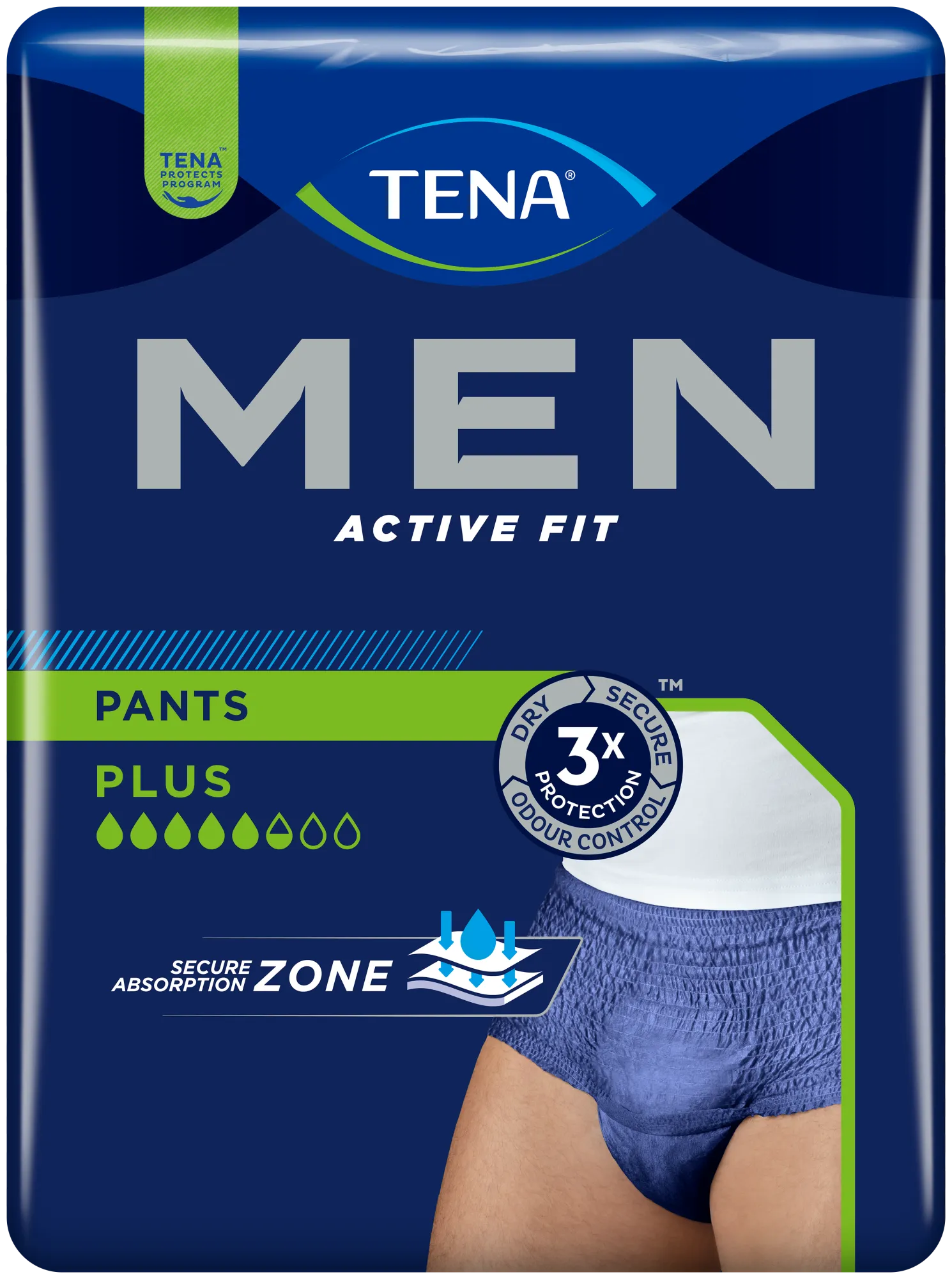 TENA Men Active Fit Pants - Plus - S/M - Pack of 9