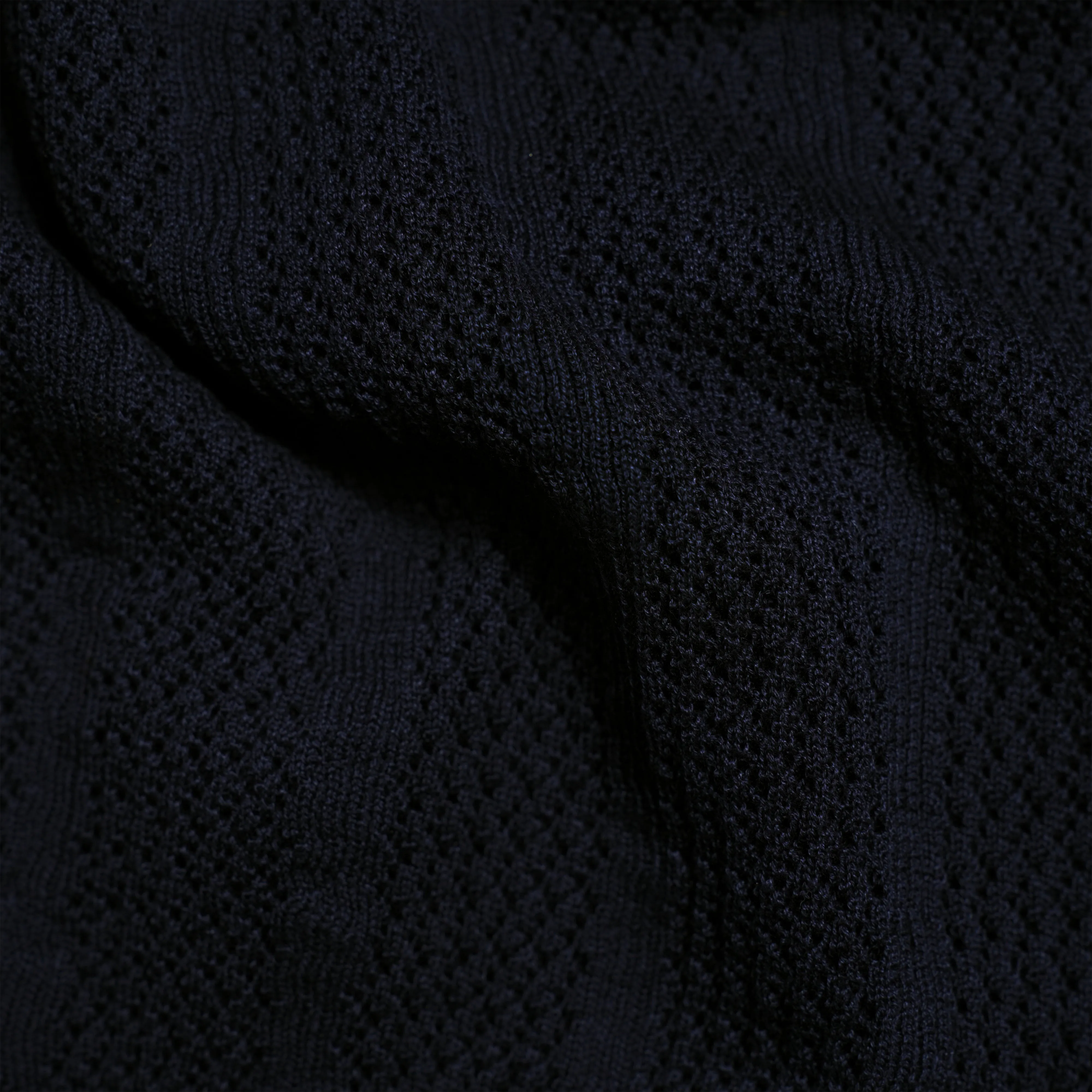 Textured Rib Navy Polo