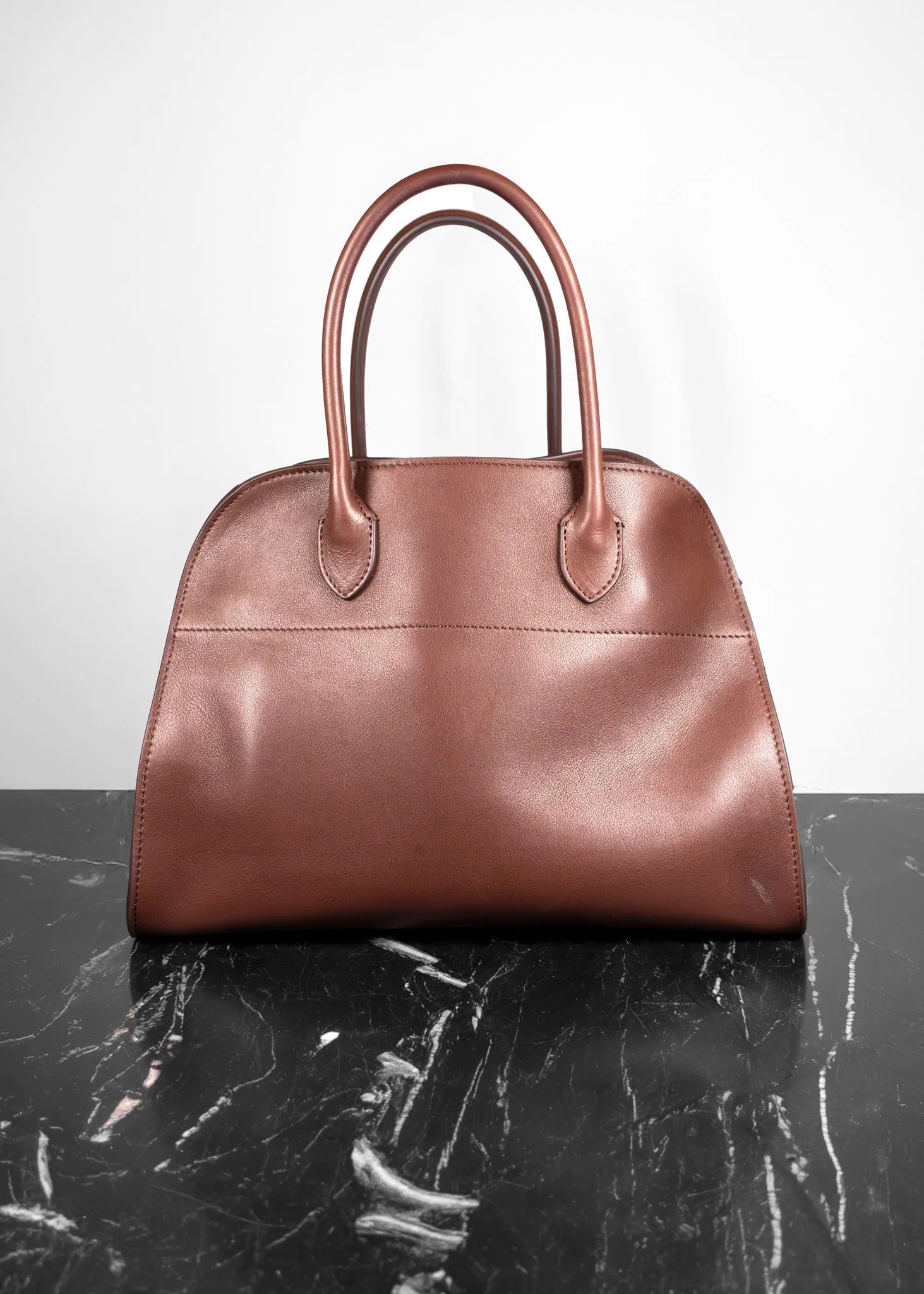 The Row Polished Saddle Calfskin Soft Margaux