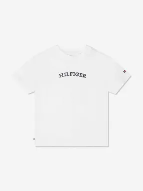 Tommy Hilfiger Baby Curved Monotype T-Shirt in White