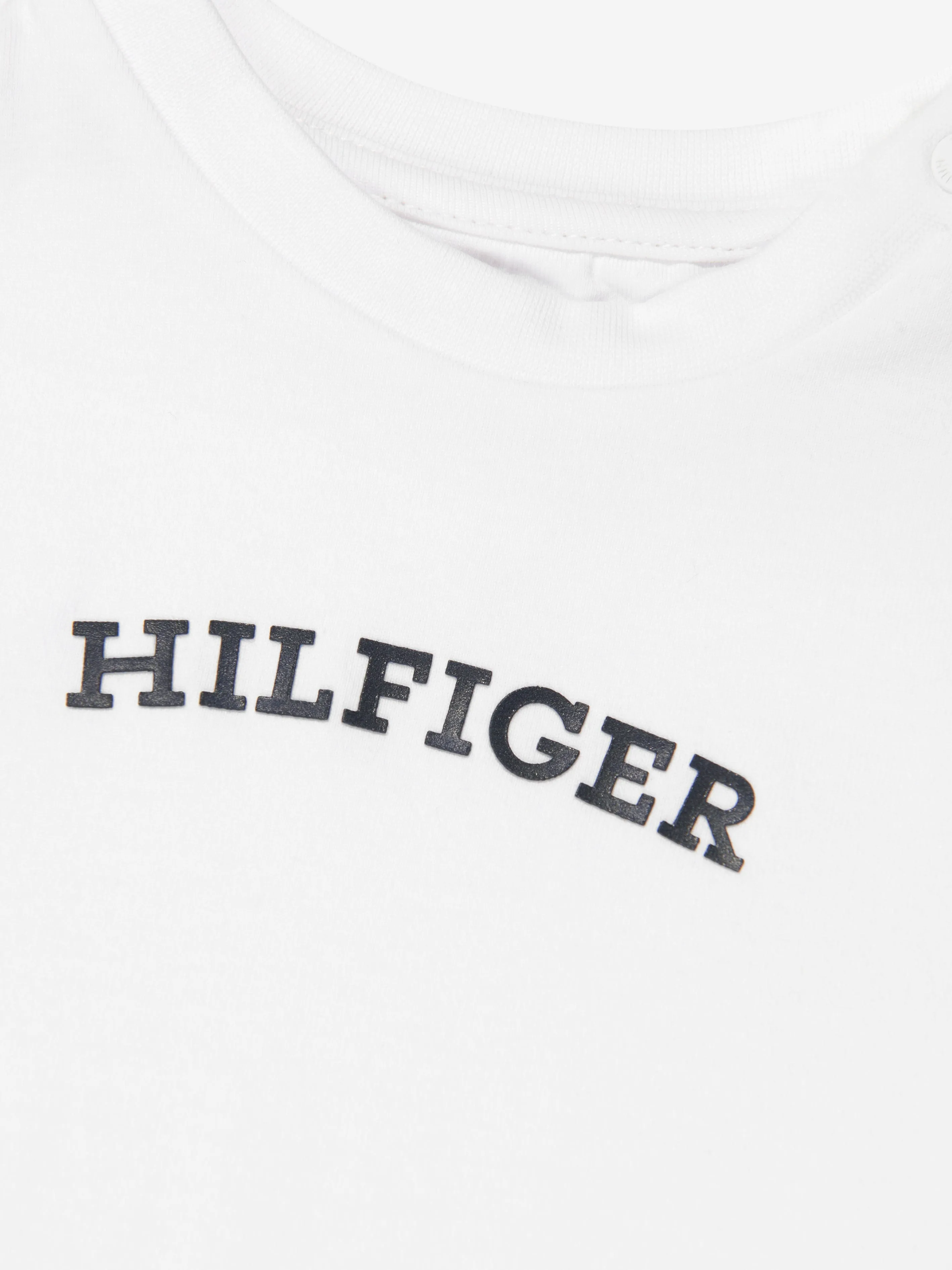 Tommy Hilfiger Baby Curved Monotype T-Shirt in White