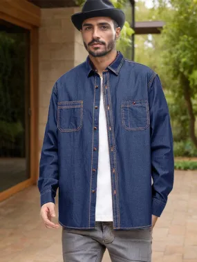 Versatile 100% Cotton Denim Shirt