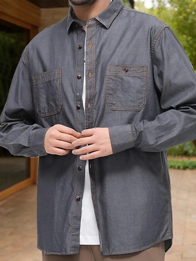 Versatile 100% Cotton Denim Shirt