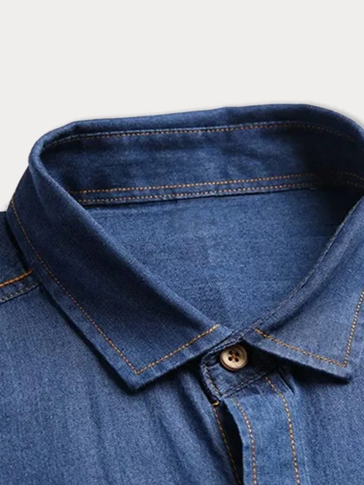 Versatile 100% Cotton Denim Shirt