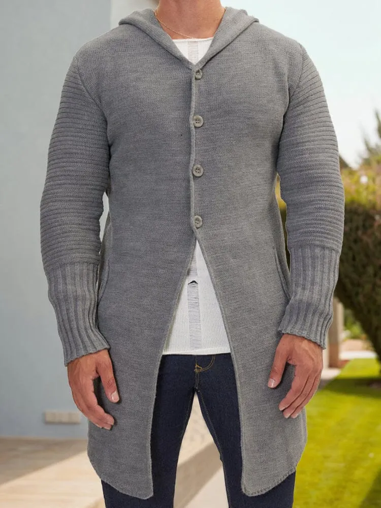 Versatile Hooded Knit Cardigan