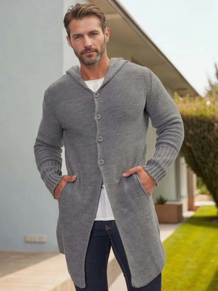 Versatile Hooded Knit Cardigan