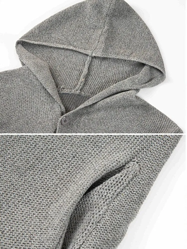 Versatile Hooded Knit Cardigan