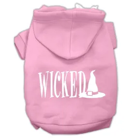 Wicked Screen Print Pet Hoodies Light Pink Size L (14)