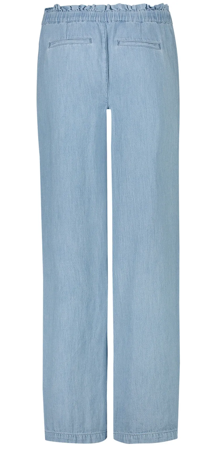 Wide Leg Trouser Light Blue Chambray | Light Stone