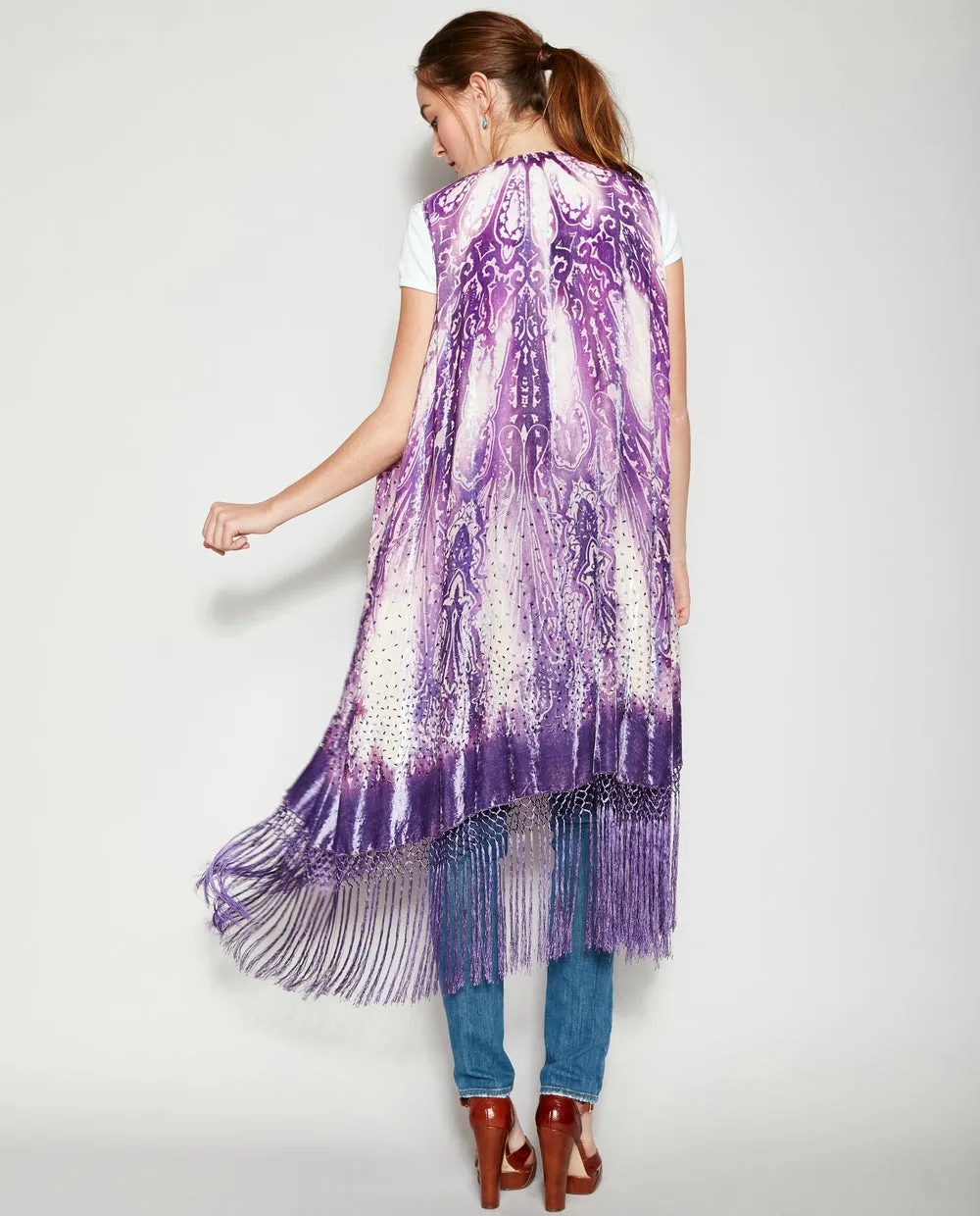 WISTERIA SLEEVELESS KIMONO