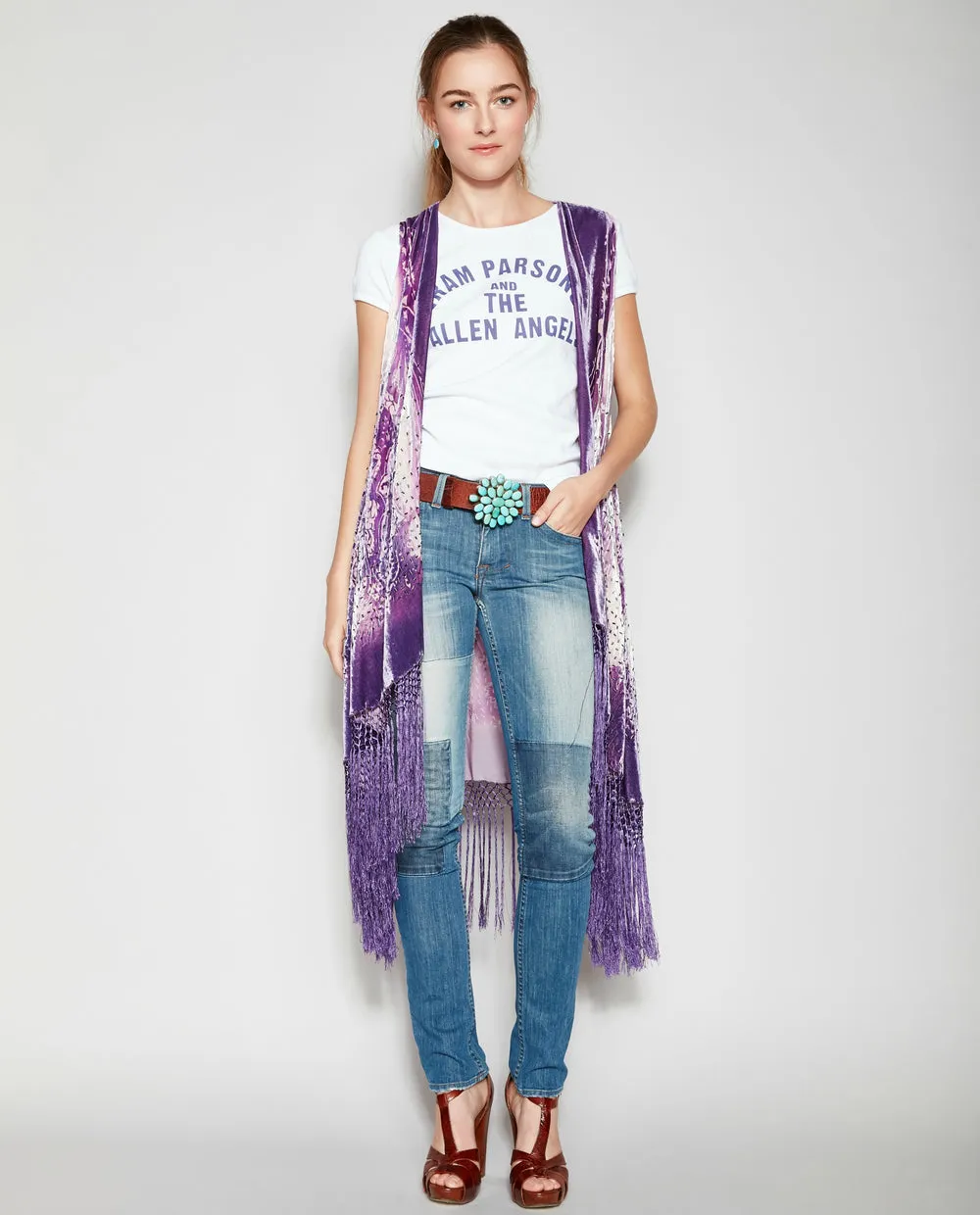 WISTERIA SLEEVELESS KIMONO