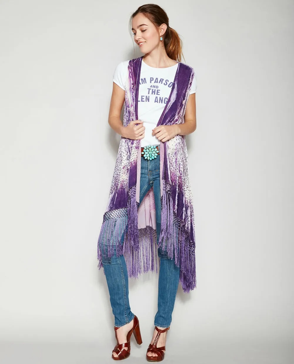 WISTERIA SLEEVELESS KIMONO