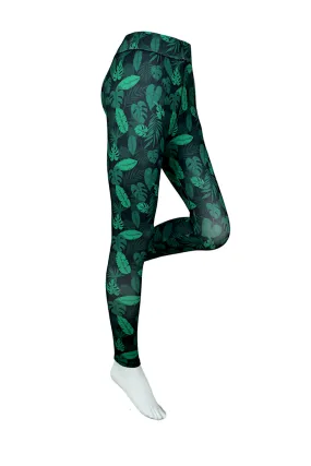 Women High-Rise Printed Leggings 80053 (GREEN)