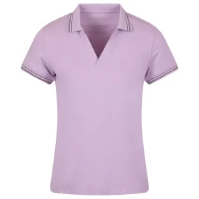 Womens Betty Drop V Polo Garden Violet/Graphite - AW24