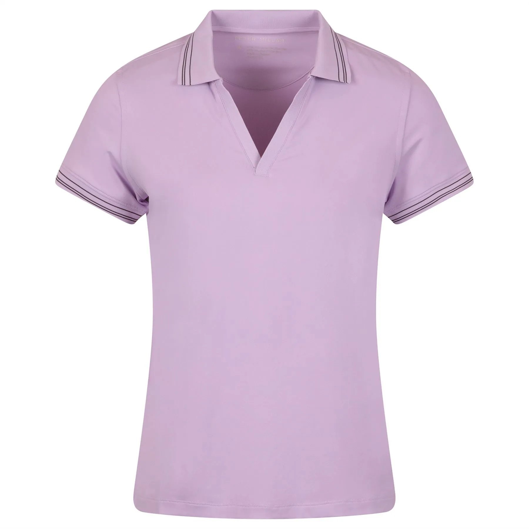 Womens Betty Drop V Polo Garden Violet/Graphite - AW24