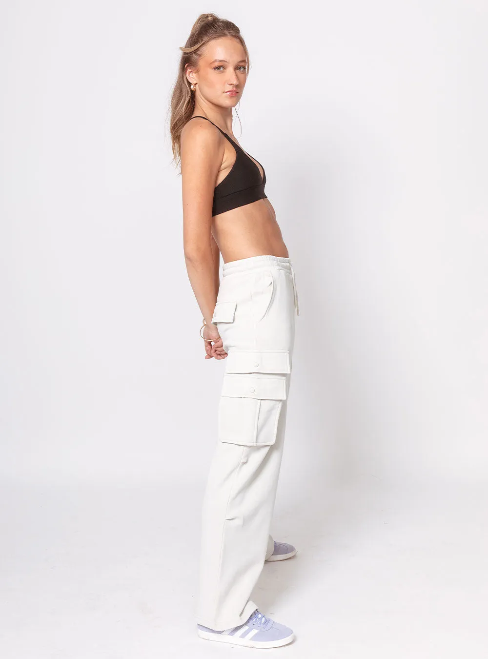 Women's Pop & Lock Cargo Pants Grey