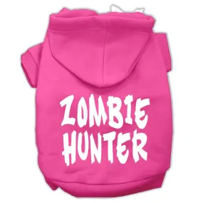 Zombie Hunter Screen Print Pet Hoodies Bright Pink Size XXXL(20)